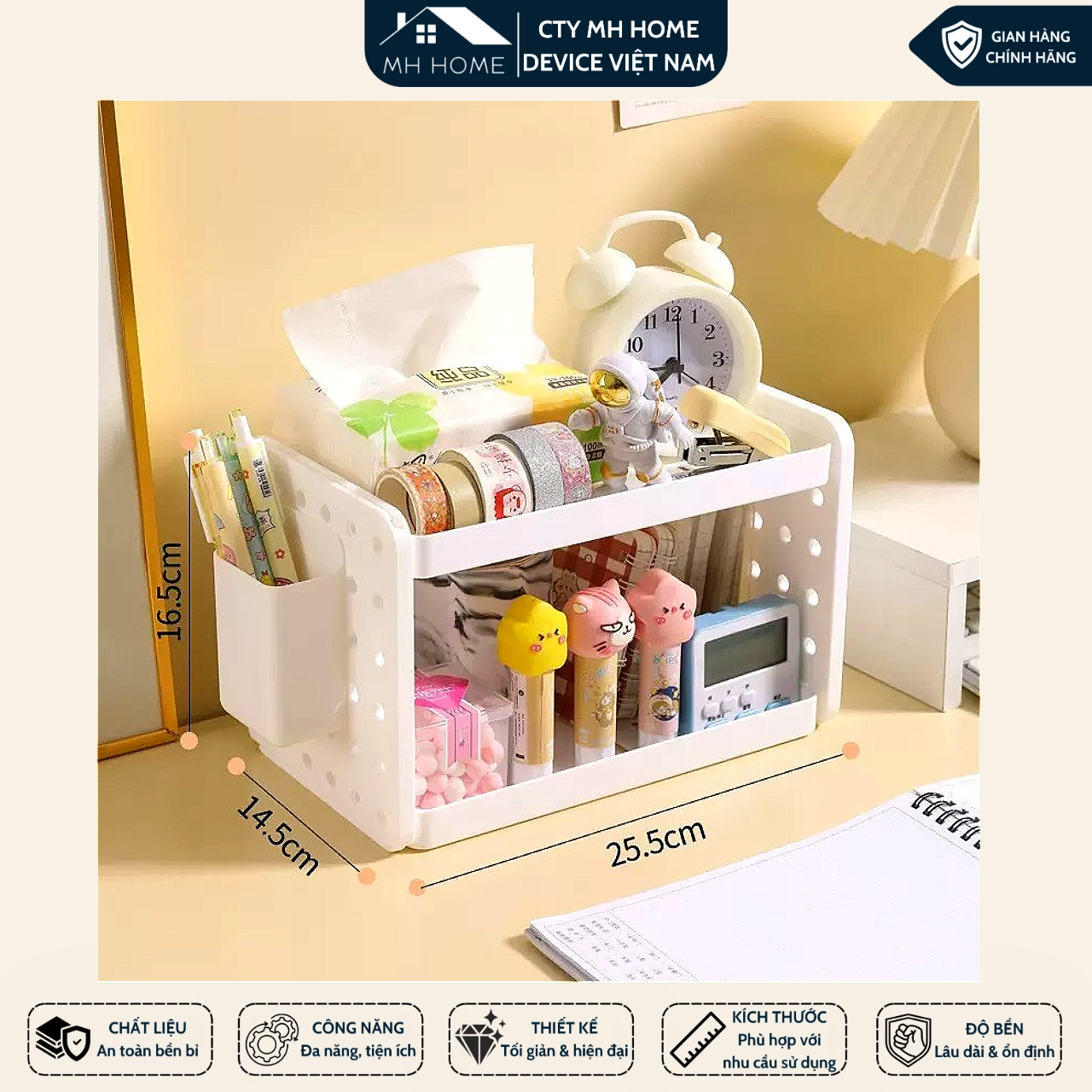 Kệ Đựng Đồ Đa Tầng Để Bàn – Kệ Nhựa Sắp Xếp Mỹ Phẩm, Đồ Dùng Cá Nhân, Văn Phòng Phẩm