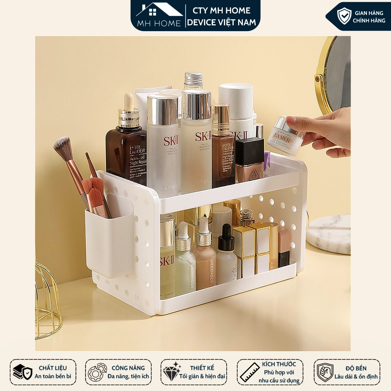 Kệ Đựng Đồ Đa Tầng Để Bàn – Kệ Nhựa Sắp Xếp Mỹ Phẩm, Đồ Dùng Cá Nhân, Văn Phòng Phẩm