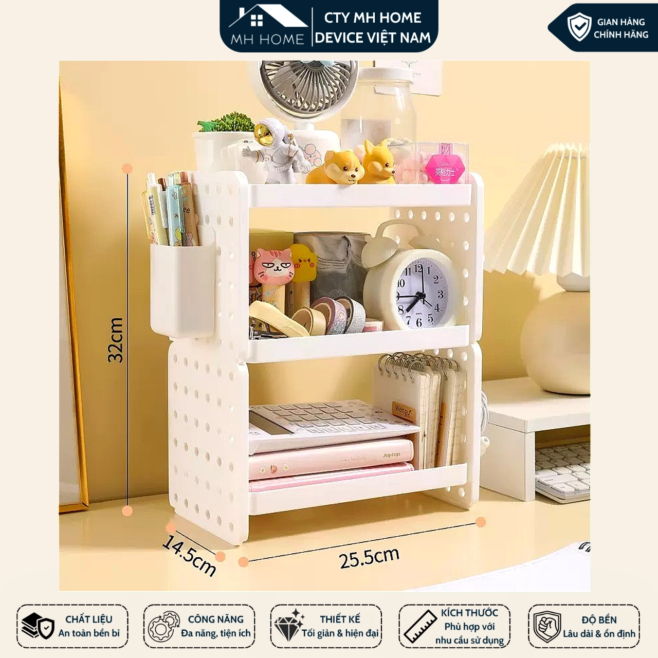 Kệ Đựng Đồ Đa Tầng Để Bàn – Kệ Nhựa Sắp Xếp Mỹ Phẩm, Đồ Dùng Cá Nhân, Văn Phòng Phẩm